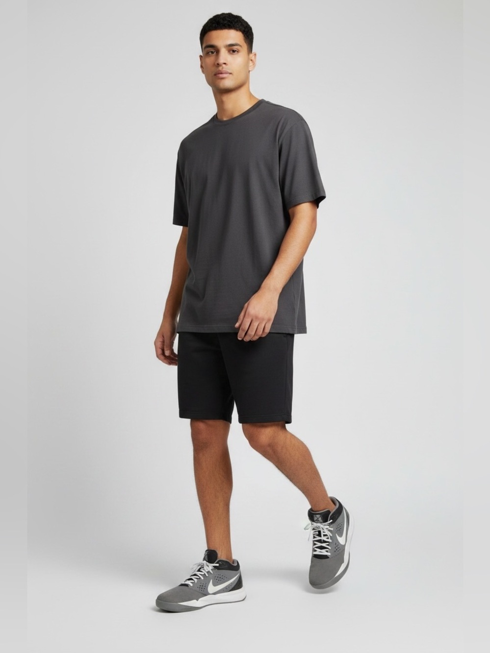 Nike Gray, Black and White Men's Athletic Sneakers